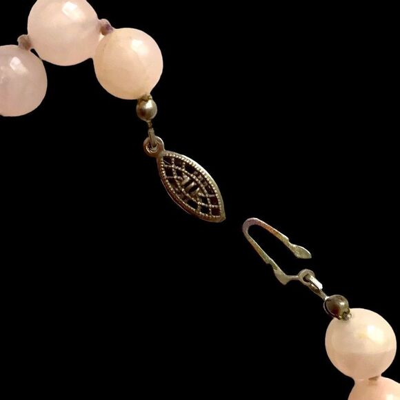 Vintage Austrian Rose Quartz Necklace - Picture 4 of 5